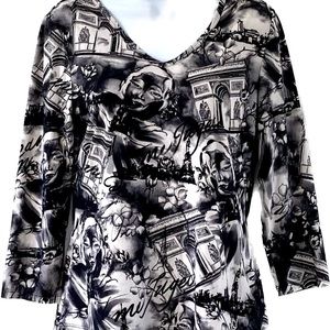 Peter Nygard Soft Graphic Top